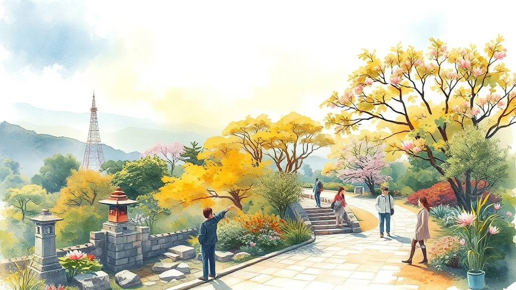 청남대 관람 정보 (입장료, 시간) (watercolor 스타일)