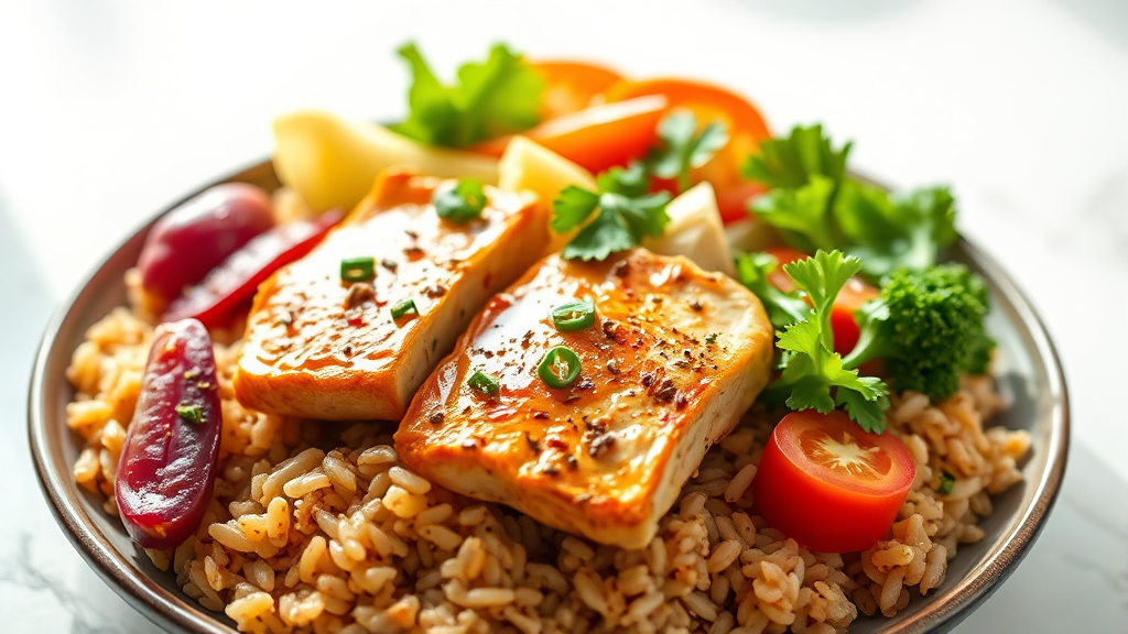 영양 섭취 시 주의사항 (realistic 스타일)