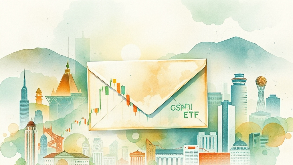 코스피 ETF, 장기 투자 전략과 배당 수익 (watercolor 스타일)