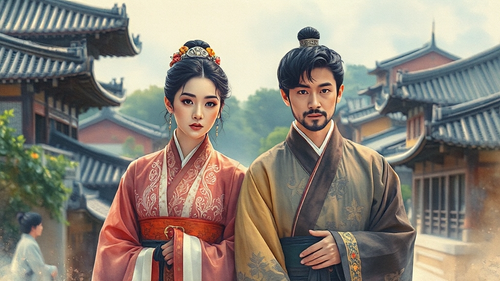 주요 등장인물 집중 소개 (watercolor 스타일)