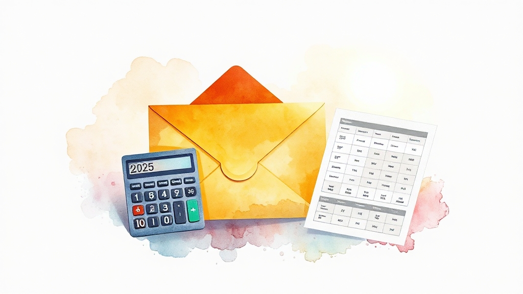 4대 보험료, 어떻게 계산될까요? (watercolor 스타일)