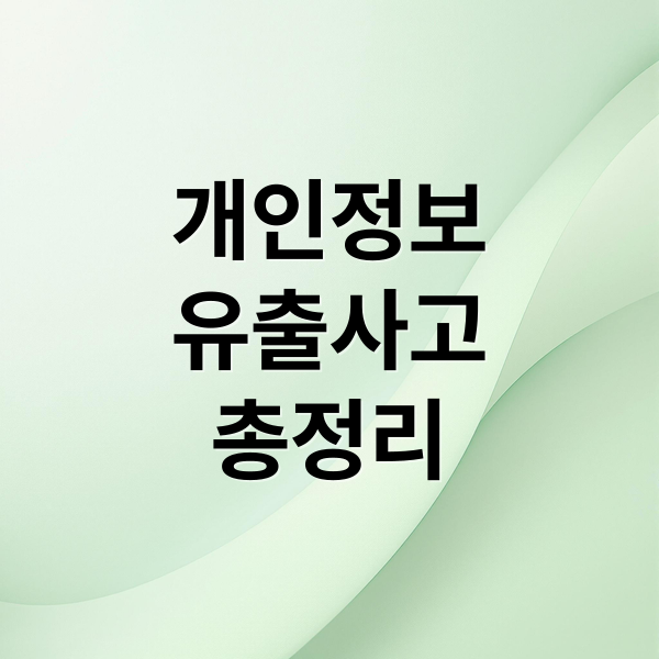 개인정보
유출사고
총정리 (온라인 플랫폼 개인정보 유출 책임)