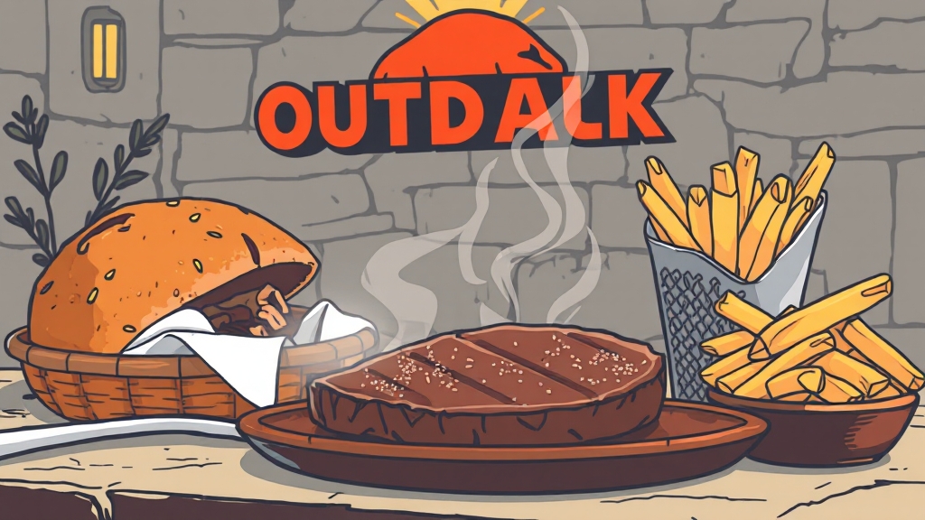 런치 시간 및 이용 정보 (illustration 스타일)