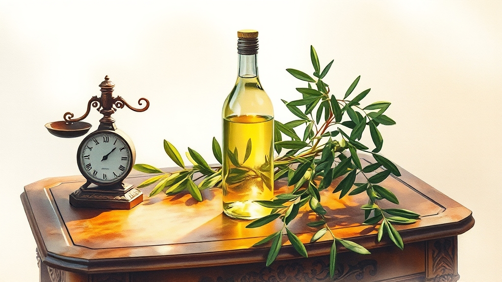 올리브 오일 오해와 진실 (watercolor 스타일)