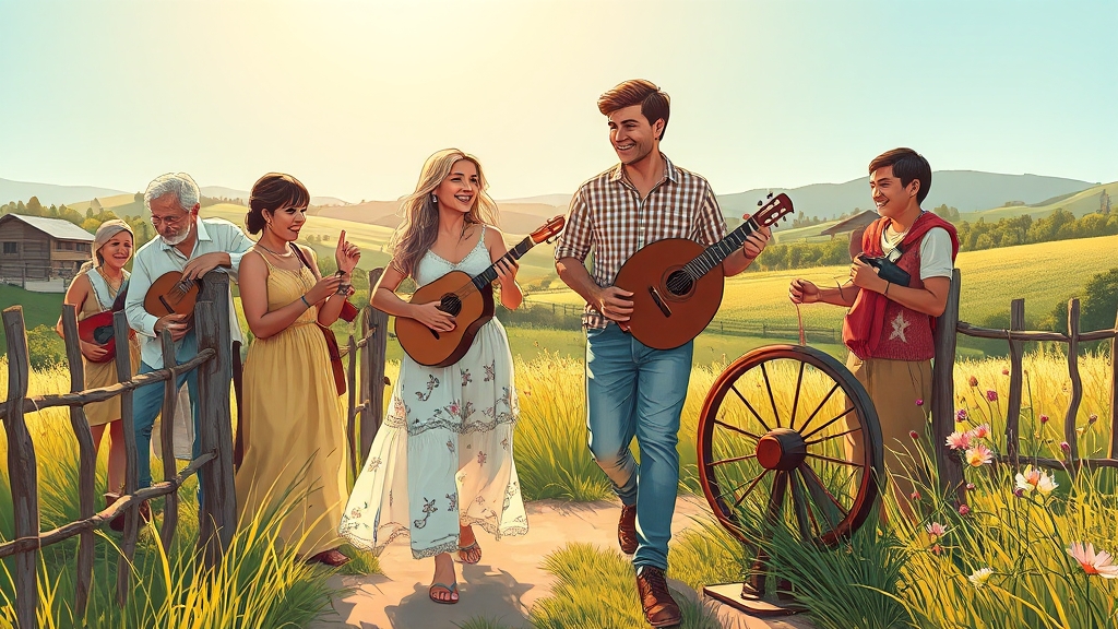 성공적인 귀농귀촌을 위한 준비부터 정착까지 A-Z 가이드 5 농촌 생활, 어떻게 적응할까? (illustration 스타일)