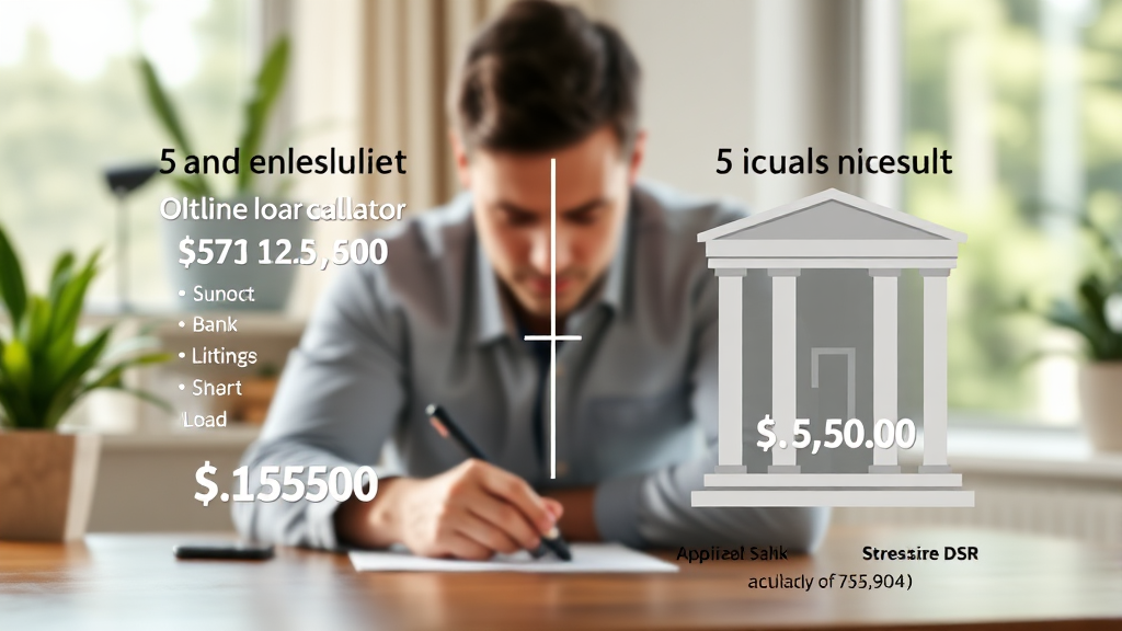 온라인 대출 계산기 사용 예시 이미지