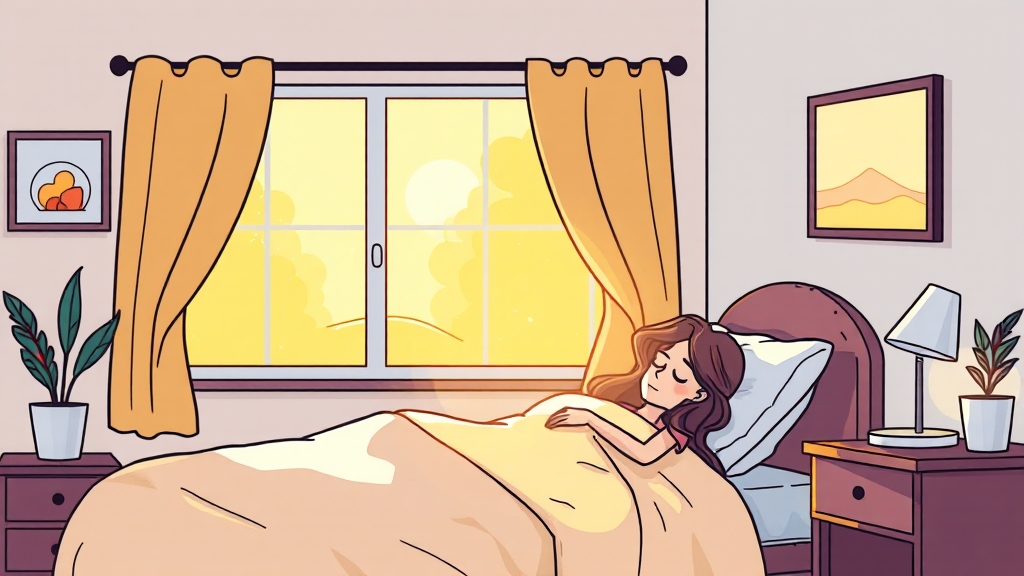 꿀잠을 위한 생활 습관, 무엇이 있을까요? (cartoon 스타일)