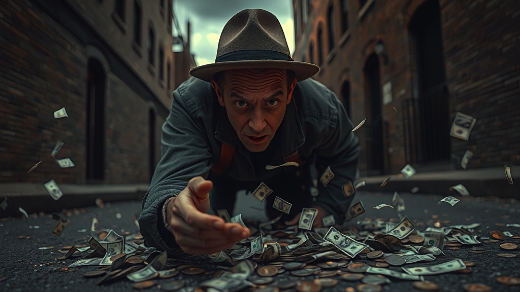 돈 잃어버리는 꿈, 무슨 의미? (realistic 스타일)