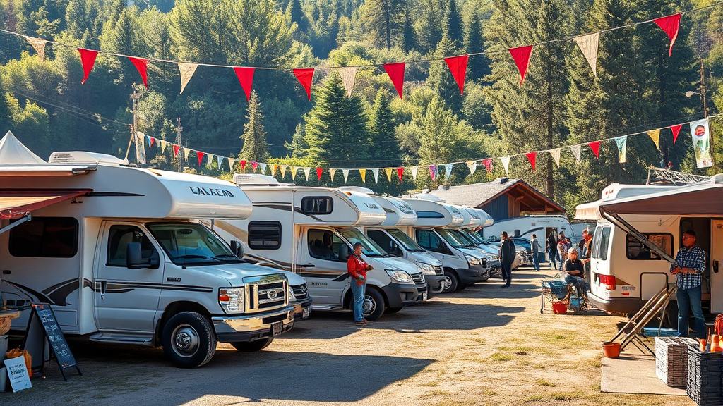 캠핑카, 차박 등 레저 차량 특별 전시 (realistic 스타일)