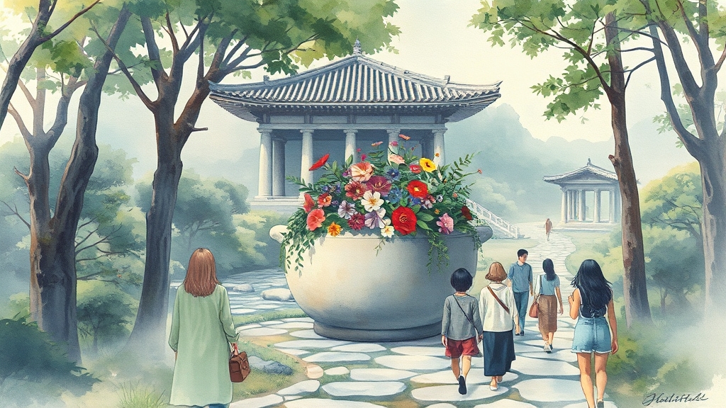 세계적인 공간치유 건축물 (watercolor 스타일)