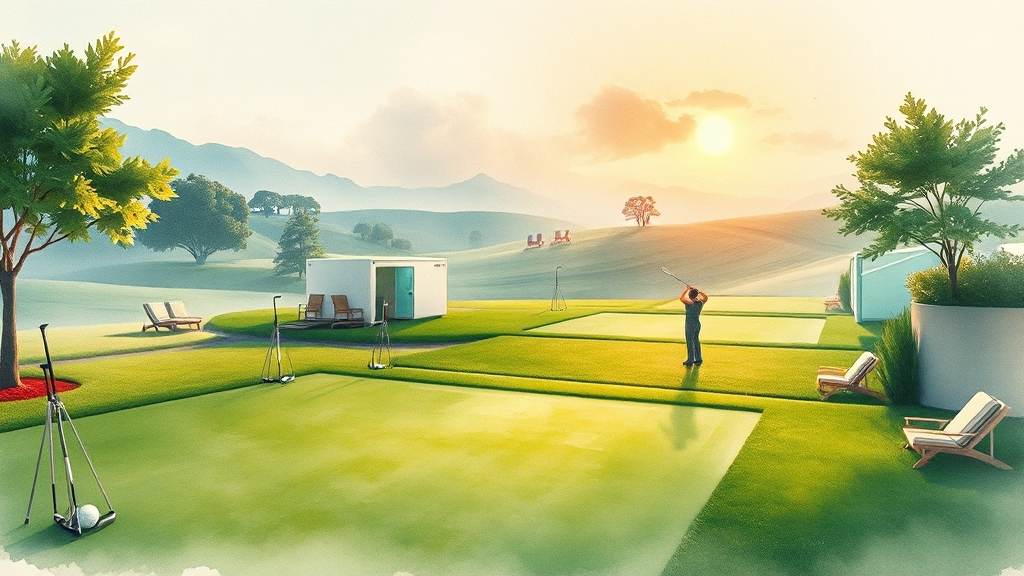 스크린골프 시설: 선택 가이드 (watercolor 스타일)