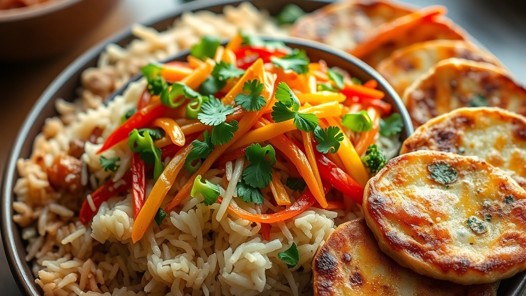 남은 나물 활용법 (realistic 스타일)