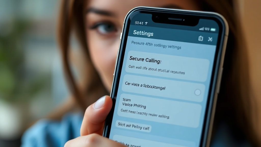 스마트폰 설정으로 안전한 통화 환경 만들기 (realistic 스타일)