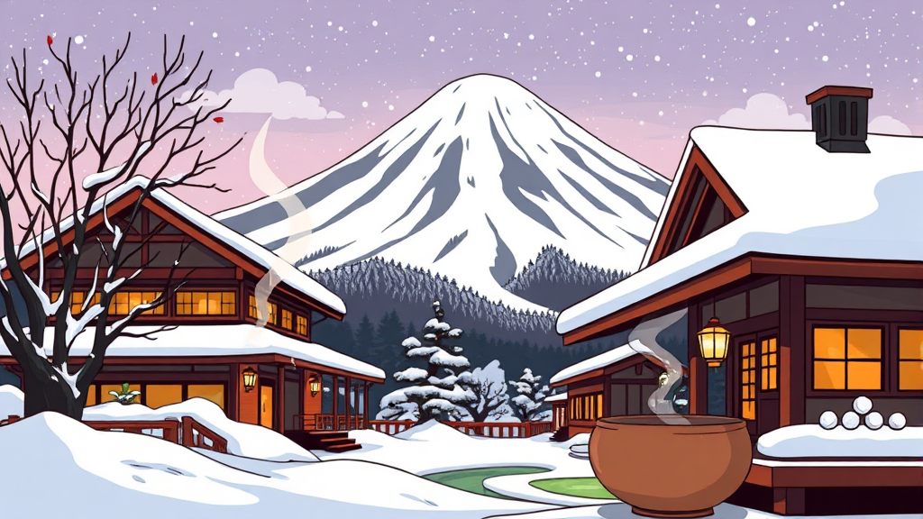 2박 3일 일본 겨울 여행 완벽 가이드: 온천, 미식, 절경 & 경비 절약 꿀팁 (2026 최신) 3 겨울 여행 추천 코스 (cartoon 스타일)