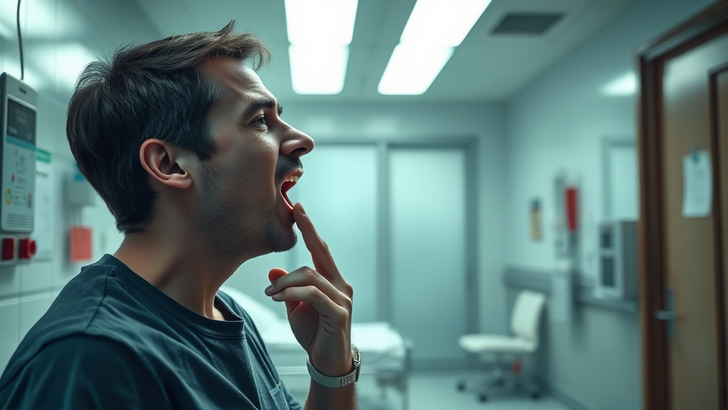 마른 기침이란? (realistic 스타일)