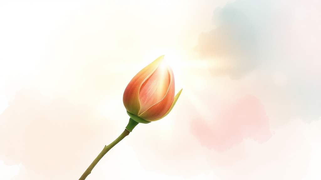 4단계 기도 후의 삶: 변화와 축복 (watercolor 스타일)