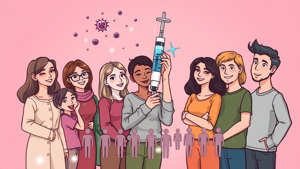 접종 대상 및 권장 나이는? (cartoon 스타일)