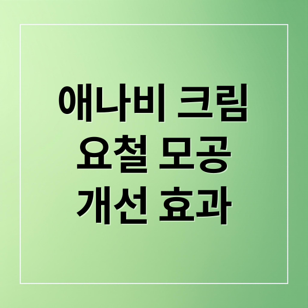 애나비 크림
요철 모공
개선 효과 (애나비 크림 요철 각질 모공)