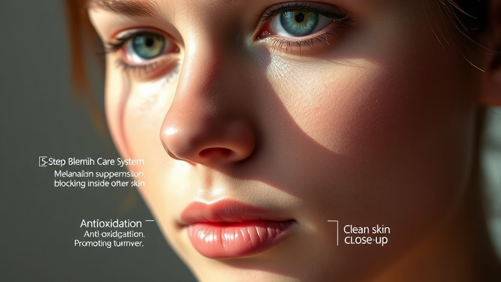 5단계 기미 케어 시스템 분석 (realistic 스타일)