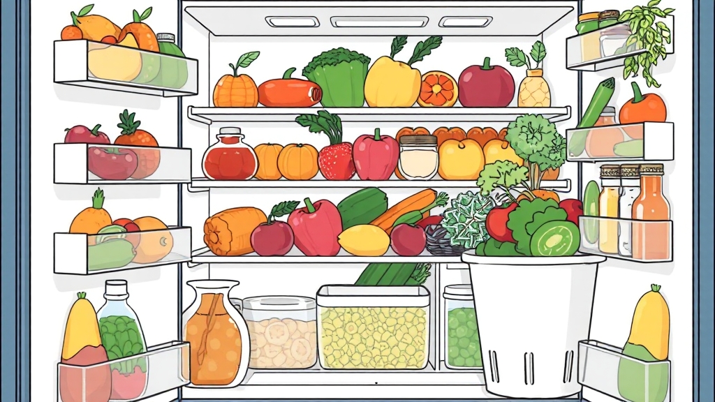 식품 보관, 왜 중요할까요? (illustration 스타일)