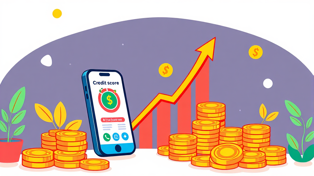 신용점수 관리 Q&A (cartoon 스타일)