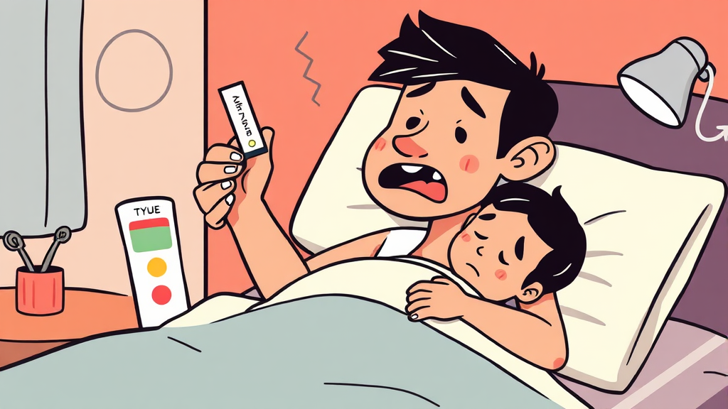 A형 독감 증상 및 검사 (cartoon 스타일)