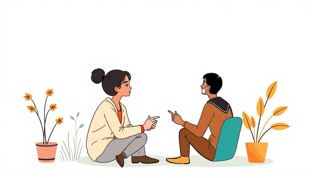 국비지원 교육을 통한 취업 지원 시스템 (illustration 스타일)
