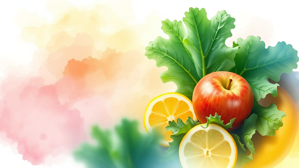 나만의 해독 주스 레시피 만들기 (watercolor 스타일)