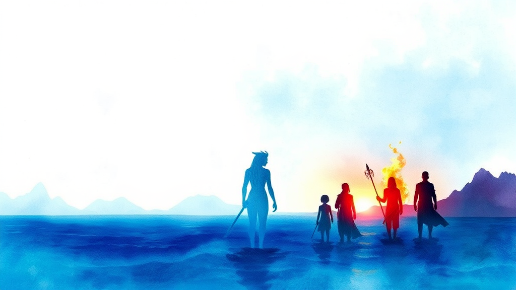 숨겨진 의미, 공존의 메시지 (watercolor 스타일)