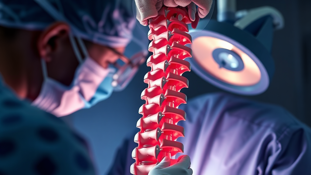 내 허리에 맞는 수술은? 다양한 허리 수술 방법 알아보기 (realistic 스타일)