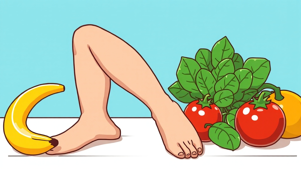 부종 관리에 도움되는 영양소 (cartoon 스타일)