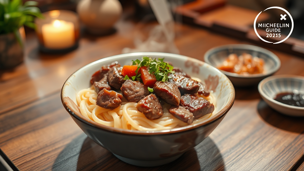 미쉐린 맛집 위치는? (watercolor 스타일)