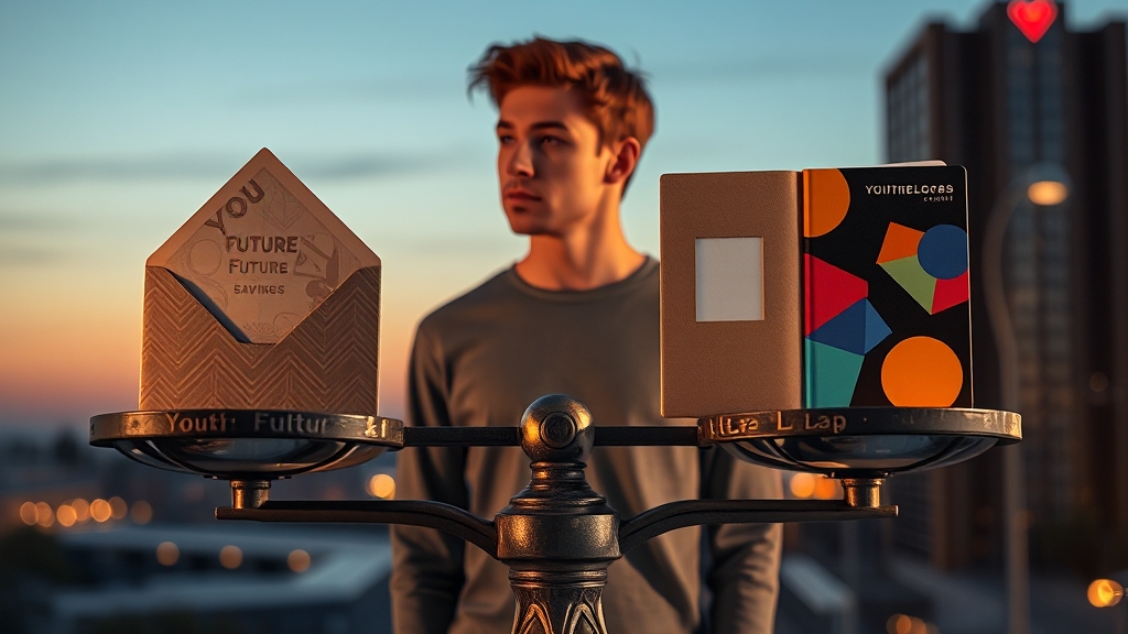 청년미래적금 vs 청년도약계좌 (realistic 스타일)