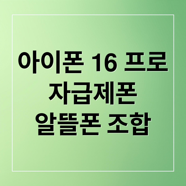 아이폰 16 프로
자급제폰
알뜰폰 조합 (아이폰16프로 자급제 알뜰폰)