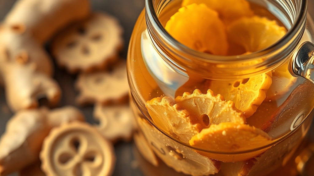 생강청 만들기 상세 과정 (realistic 스타일)