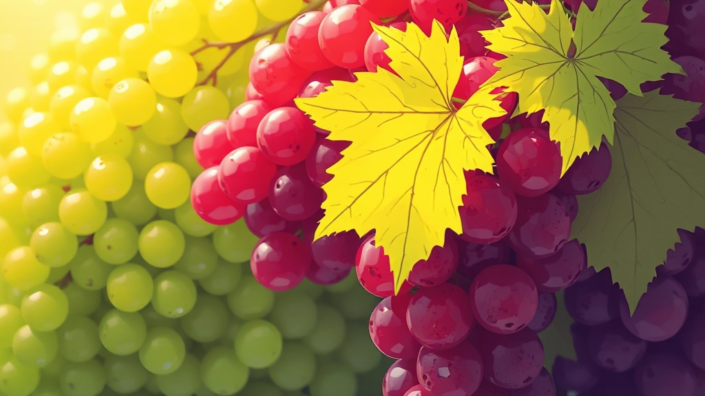 적포도 vs 청포도, 뭐가 다를까? (illustration 스타일)