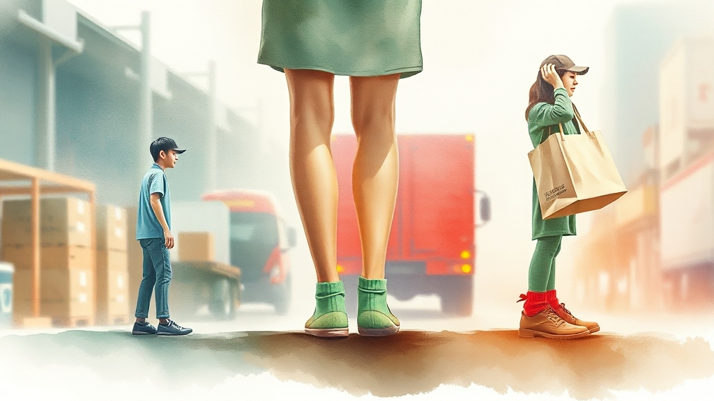 업무별 발 통증 정도, 얼마나 다를까? (watercolor 스타일)