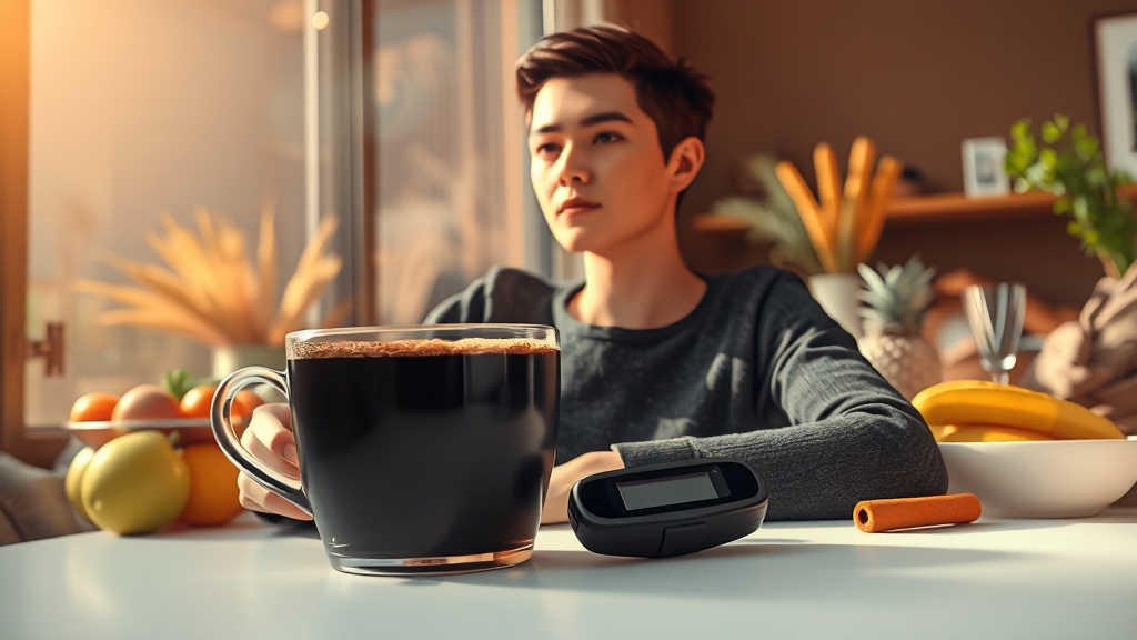 커피와 당뇨, 섭취 가이드라인 (illustration 스타일)