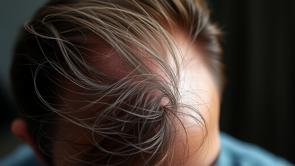 코로나 후유증 탈모의 원인 분석: 스트레스와 신체 변화의 영향 (realistic 스타일)