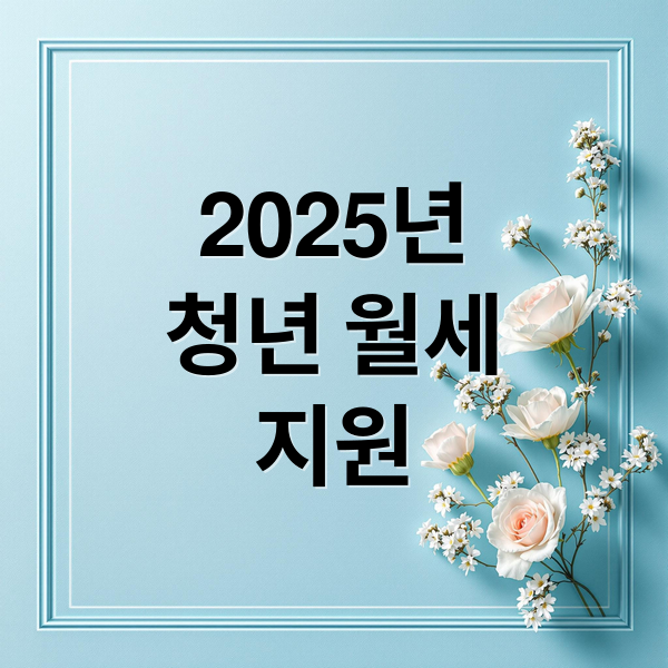 2025년
청년 월세
지원 (청년 월세지원)