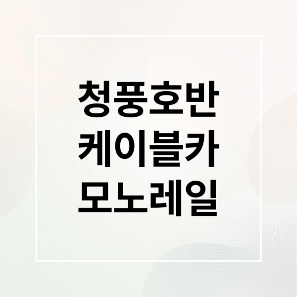 청풍호반
케이블카
모노레일 (제천 청풍호반 케이블카 모노레일)