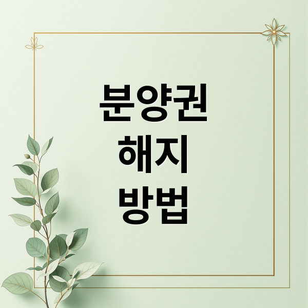 분양권
해지
방법 (아파트 분양권 해지 방법)