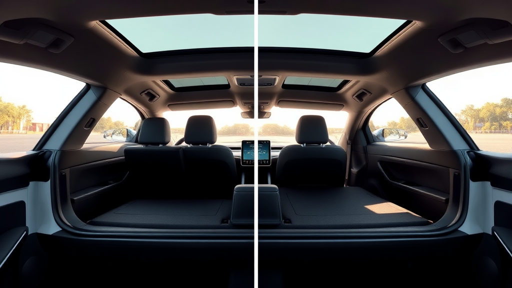 크기 및 공간 비교: 실내와 적재 공간 (realistic 스타일)