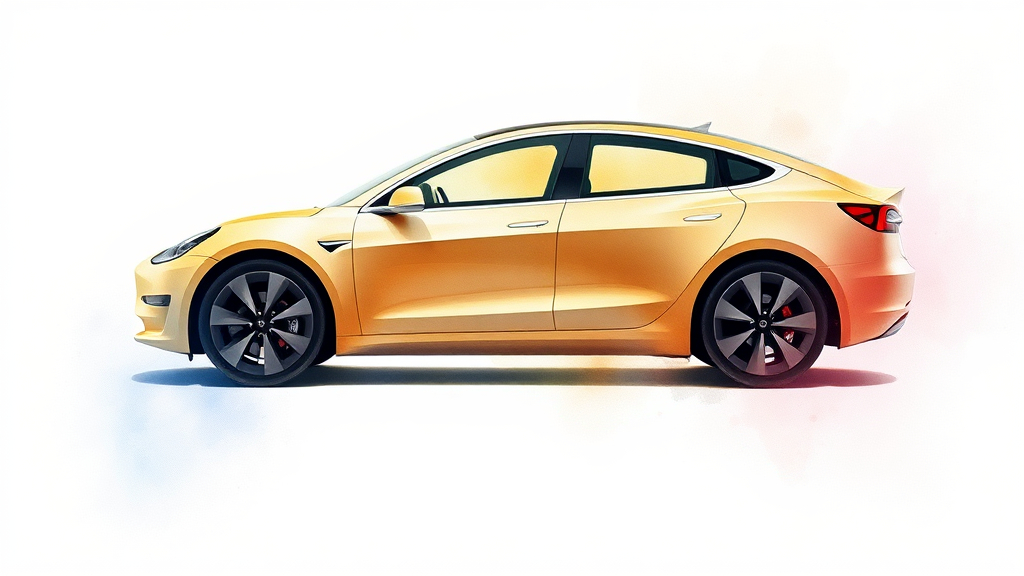 모델 Y, 모델 3 인하 폭은? (watercolor 스타일)