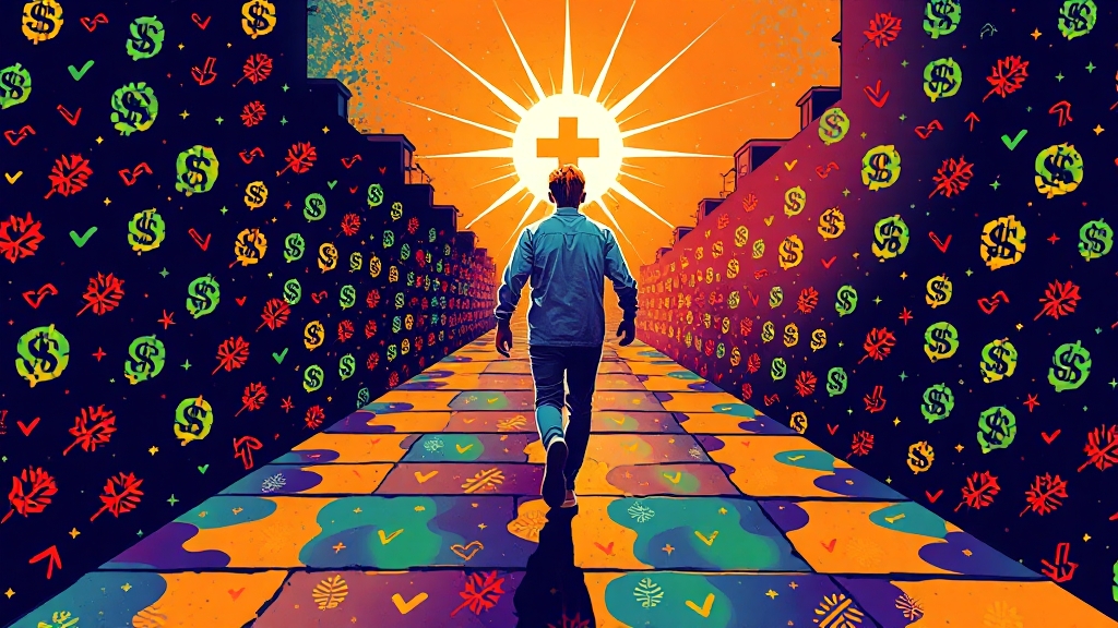 더 나은 미래를 위한 첫걸음 (popart 스타일)