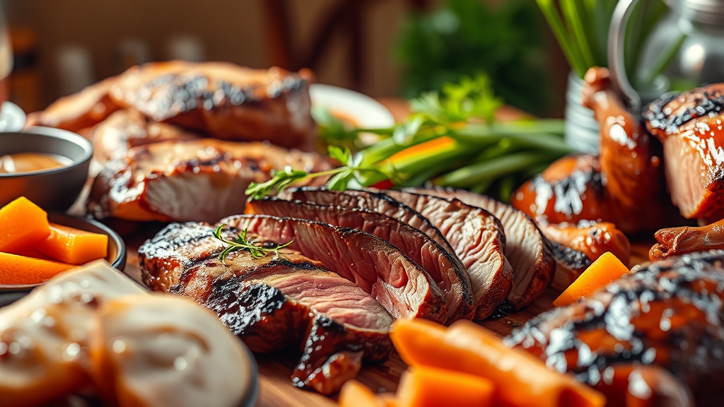 기력 회복 음식: 육류 (realistic 스타일)