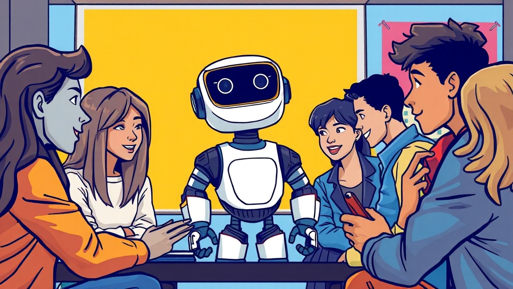 AI 활용, 비판적 사고력 키우기 (cartoon 스타일)