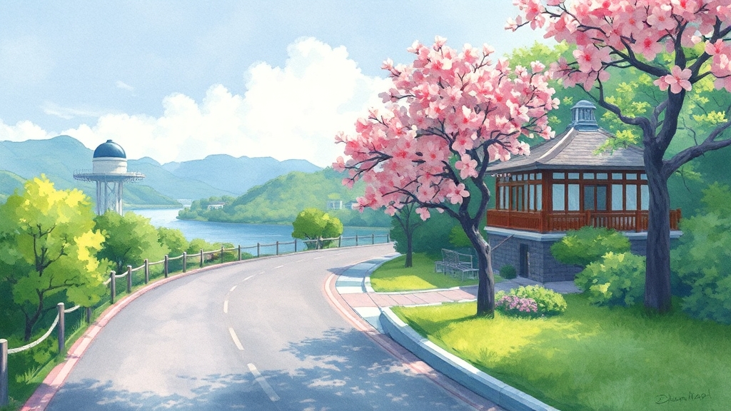 주변 연계 코스 추천 (illustration 스타일)