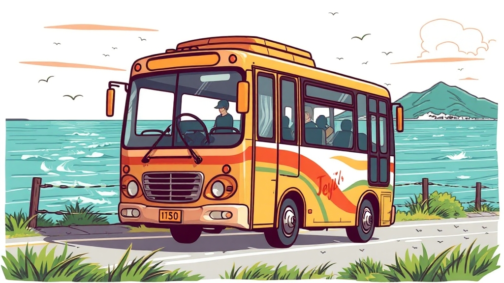 버스 타고 제주 누비기 (illustration 스타일)