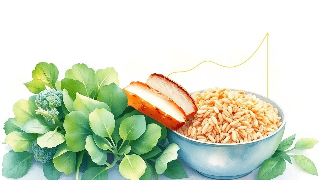 식사 순서, 과학적 근거 (watercolor 스타일)